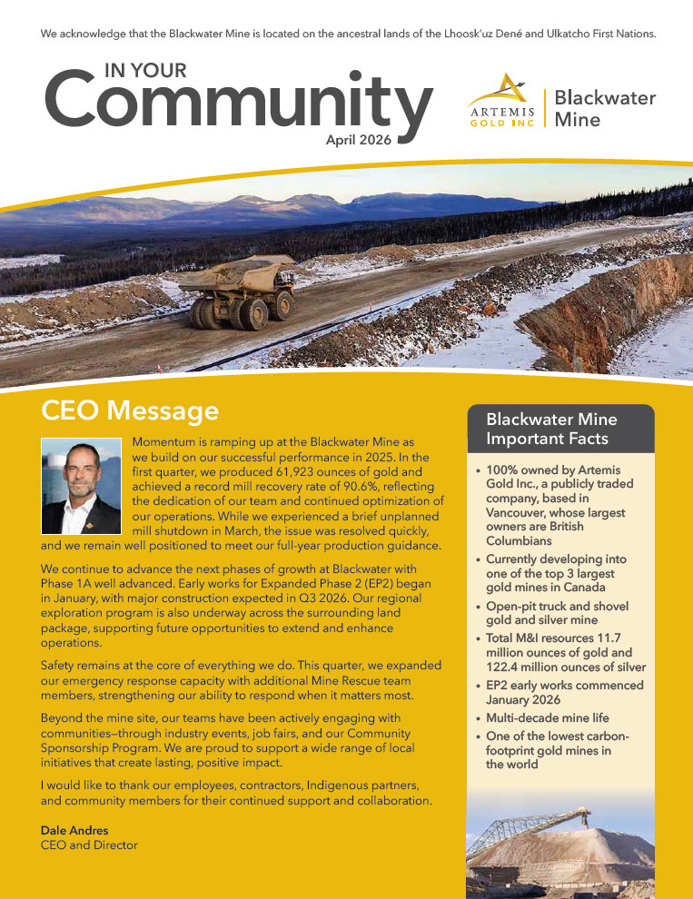 Newsletter cover page