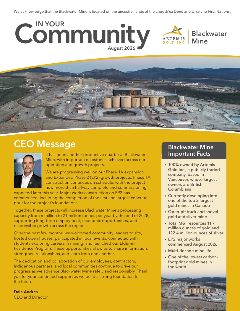 Newsletter cover page