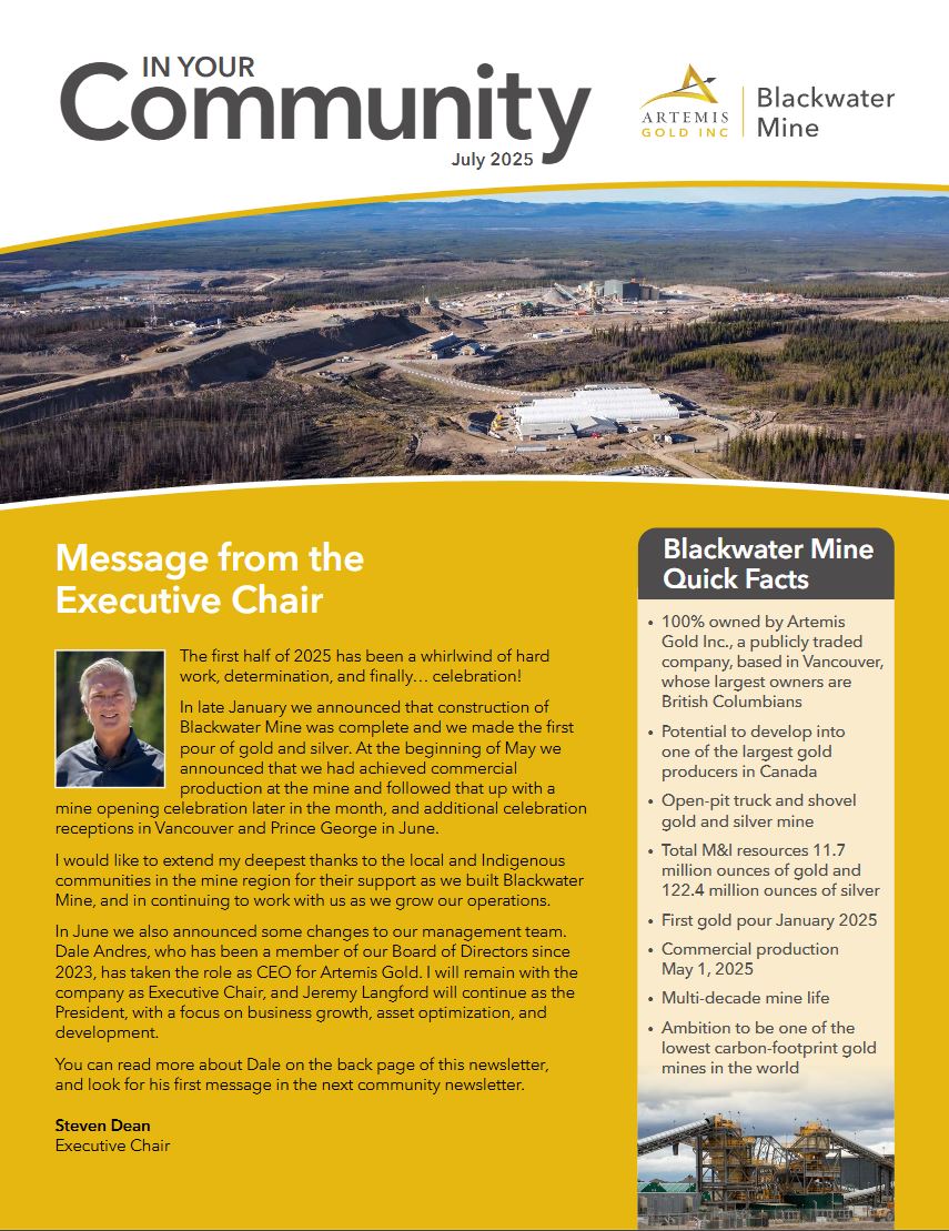 Newsletter cover page