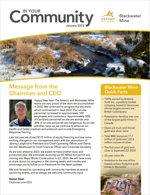 Newsletter cover page