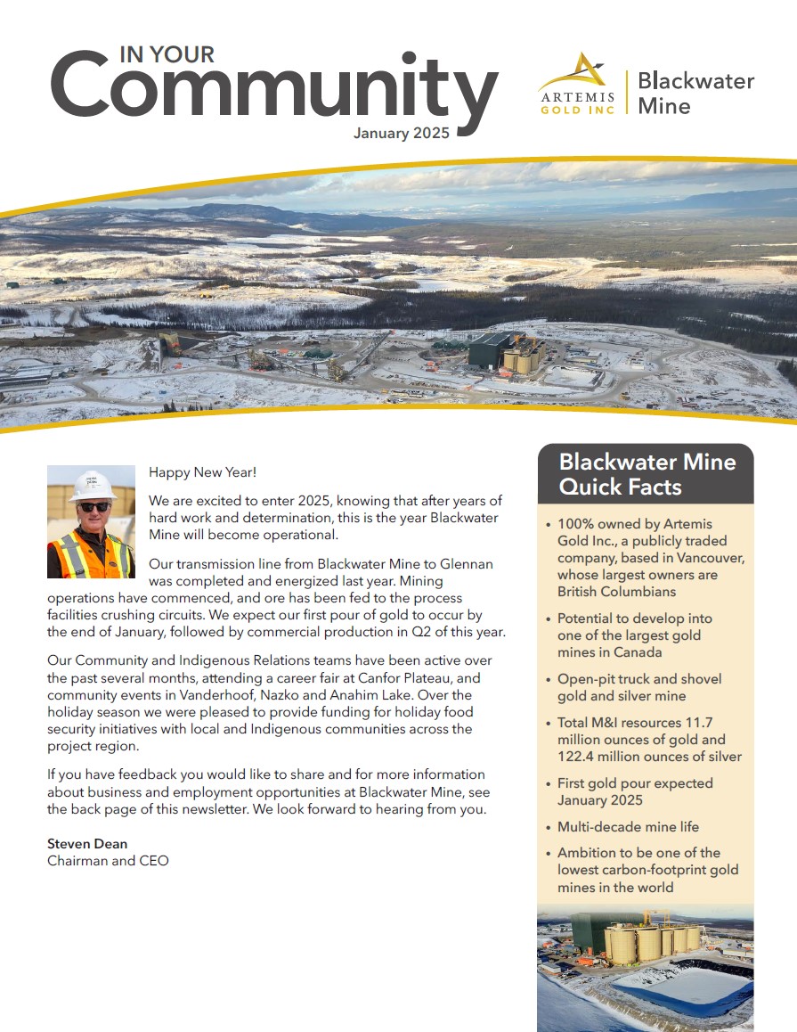 Newsletter cover page
