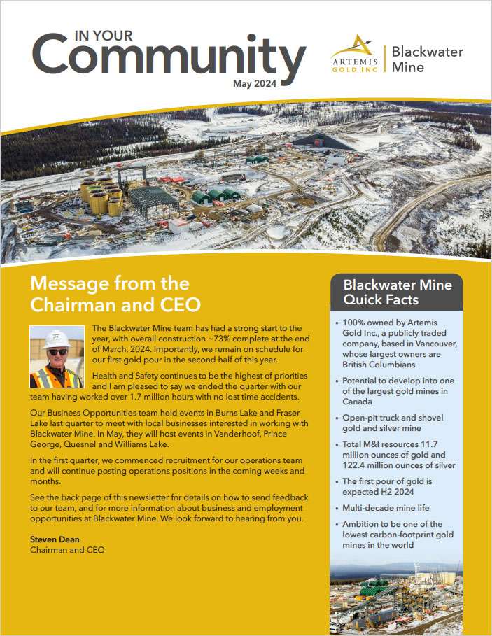 Newsletter cover page
