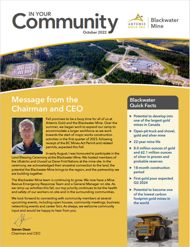 Newsletter cover page