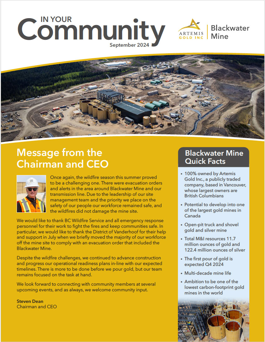 Newsletter cover page