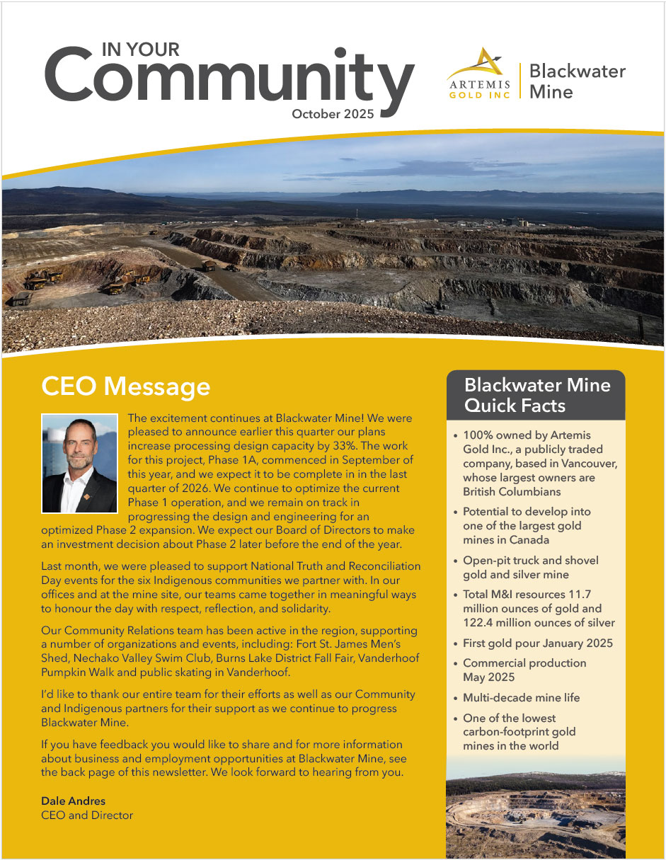 Newsletter cover page